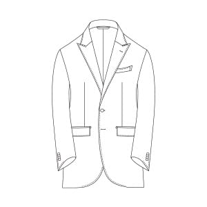 シングル2釦ピークドラペル