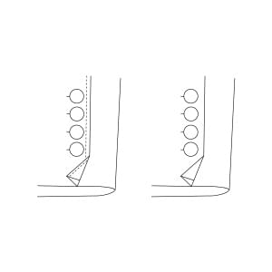 額縁式ピックステッチ入/無