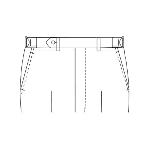 持ち出し用ループ張り付き尾錠付き