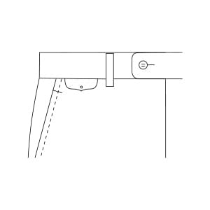 帯縫い目蓋付右時計ポケット