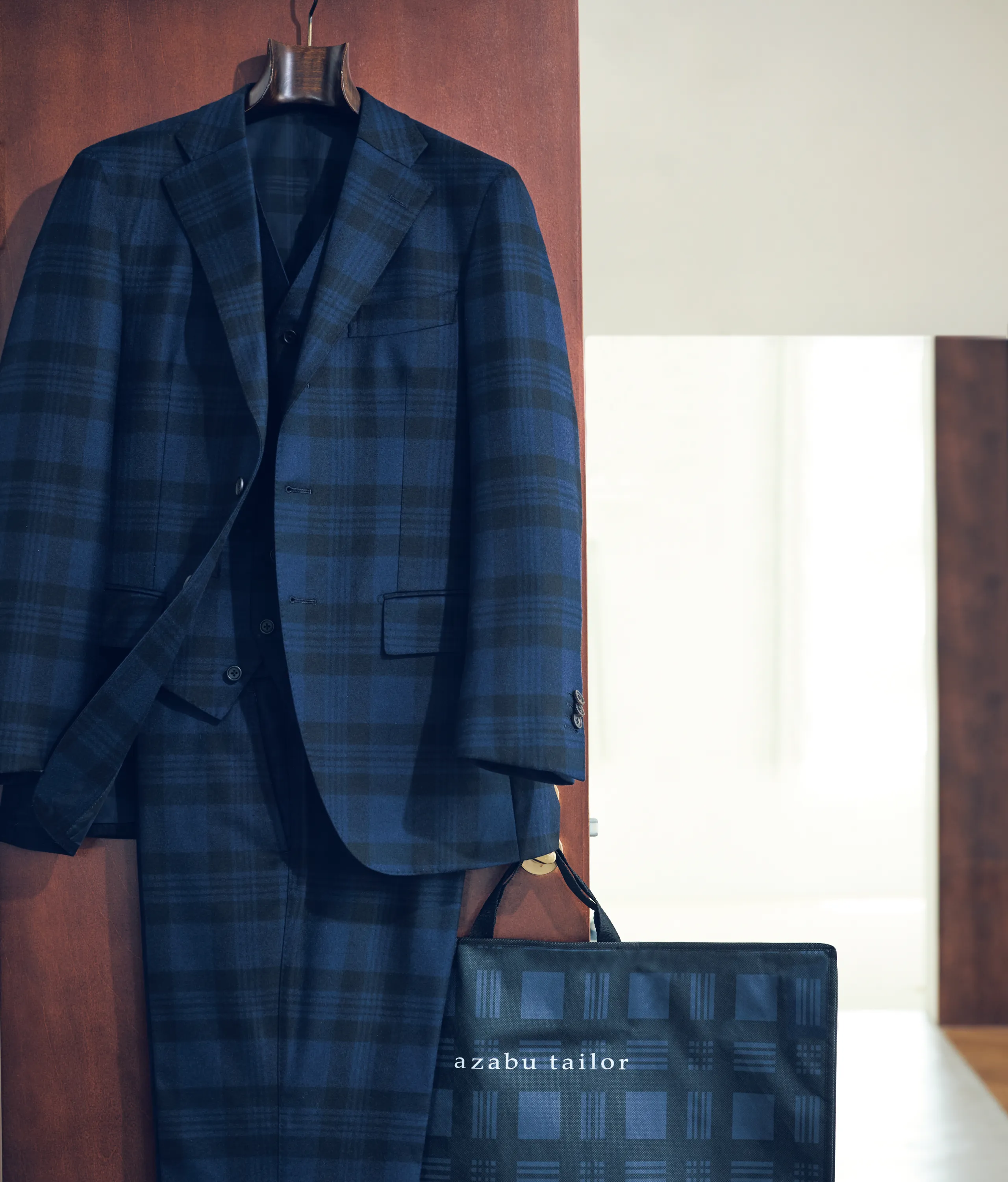 麻布タータン背景