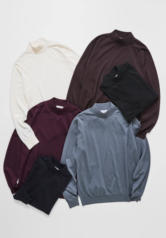 モックネックニット